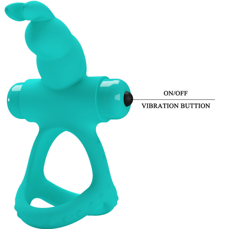 PRETTY LOVE - FIGGY GREEN RABBIT VIBRERENDE RING