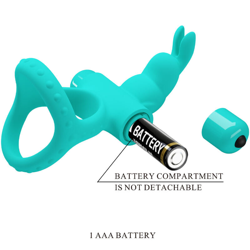 PRETTY LOVE - FIGGY GREEN RABBIT VIBRERENDE RING