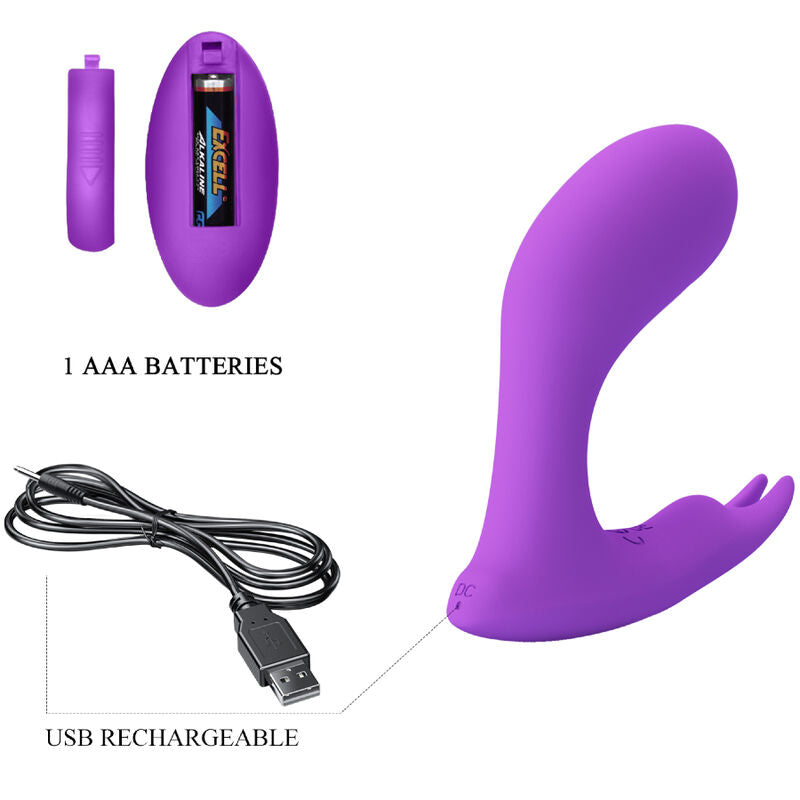 PRETTY LOVE - IDABELLE VIBRATIE &amp; PULSATIE AFSTANDSBEDIENING VIOLET