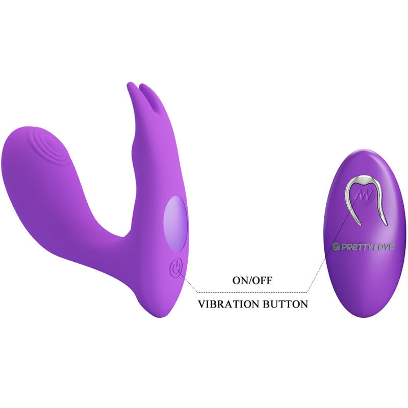 PRETTY LOVE - IDABELLE VIBRATIE &amp; PULSATIE AFSTANDSBEDIENING VIOLET