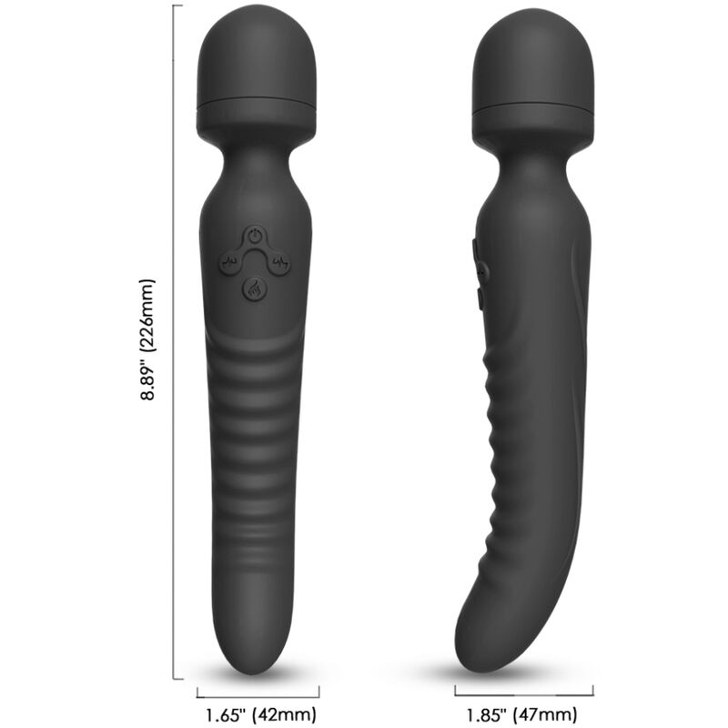 ARMONY - MISSION MASSAGER &amp; VIBRATOR MET HITTE-EFFECT, ZWART