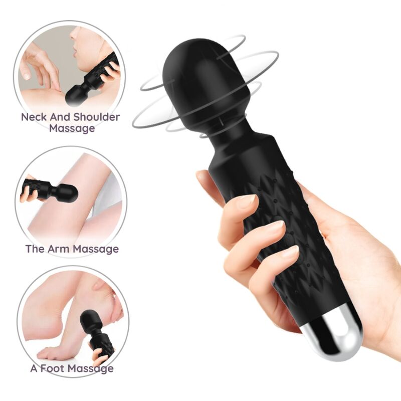 ARMONY - POSTBODE MASSAGER &amp; VIBRATOR FLEXIBELE KOP ZWART