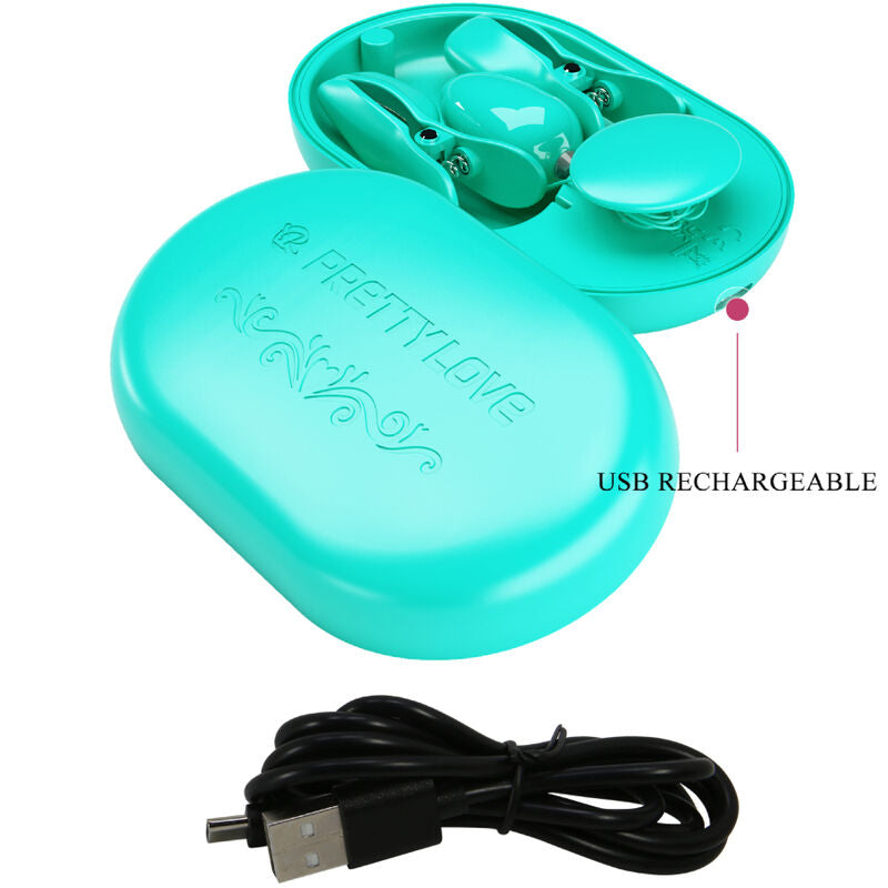 PRETTY LOVE - SURPRISE BOX BLAUWE ELEKTRO STIMULATIECLIPS