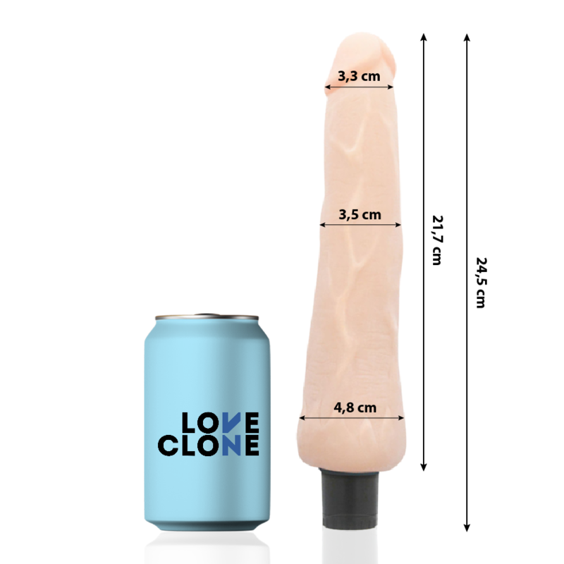 LOVECLONE - RAGNAR REALISTISCHE VIBRATOR ZELFSMERING 24,5 CM -O- 3,5 CM