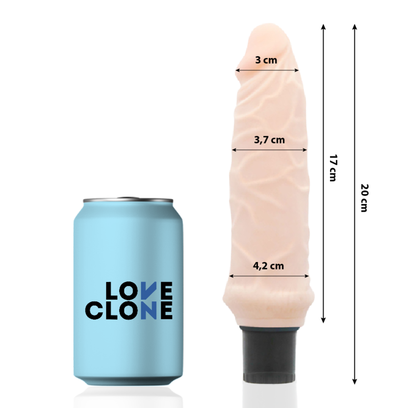 LOVECLONE - IVAR REALISTISCHE VIBRATOR ZELFSMERING 20 CM -O- 3.7 CM