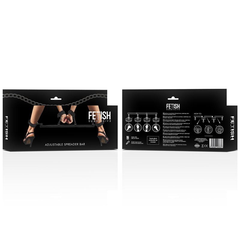 FETISH SUBMISSIVE – verstelbare spreidstang set 4-delig