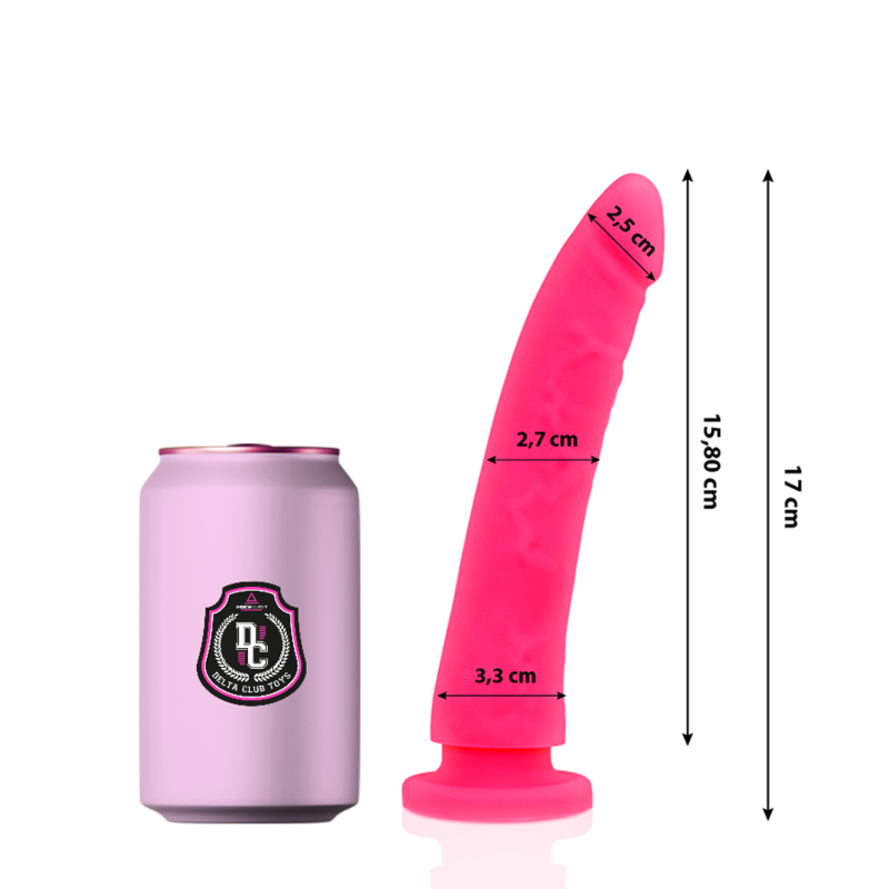 DELTA CLUB - ROZE REALISTISCHE DILDO MEDISCHE SILICONEN 17 CM -O- 3 CM