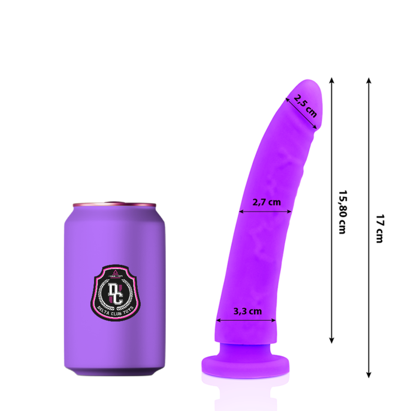 DELTA CLUB - REALISTISCHE LILA MEDISCHE SILICONEN DILDO 17 CM -O- 3 CM