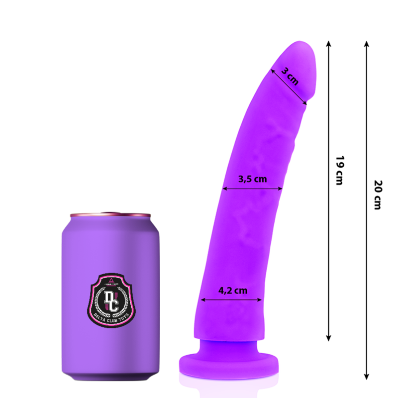DELTA CLUB - REALISTISCHE LILA MEDISCHE SILICONEN DILDO 20 CM -OF- 4 CM