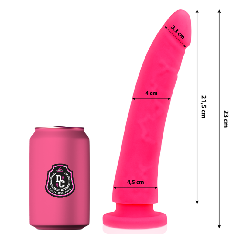 DELTA CLUB - ROZE REALISTISCHE DILDO MEDISCHE SILICONEN 23 CM -O- 4.5 CM