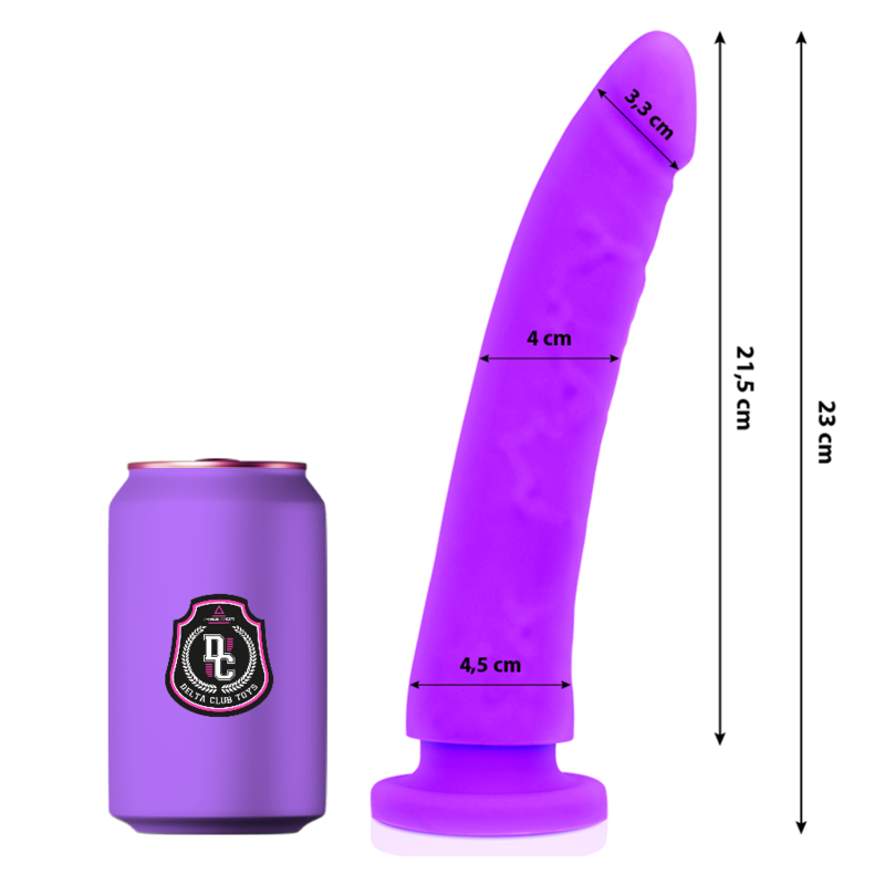 DELTA CLUB - REALISTISCHE LILA MEDISCHE SILICONEN DILDO 23 CM -O- 4.5 CM