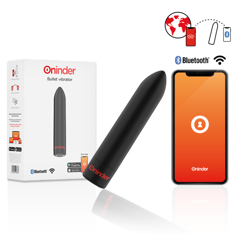 ONINDER - BERLIN VIBRATING BULLET BLACK - GRATIS APP