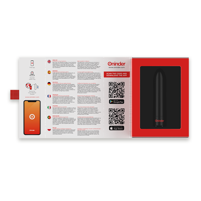 ONINDER - BERLIN VIBRATING BULLET BLACK - GRATIS APP
