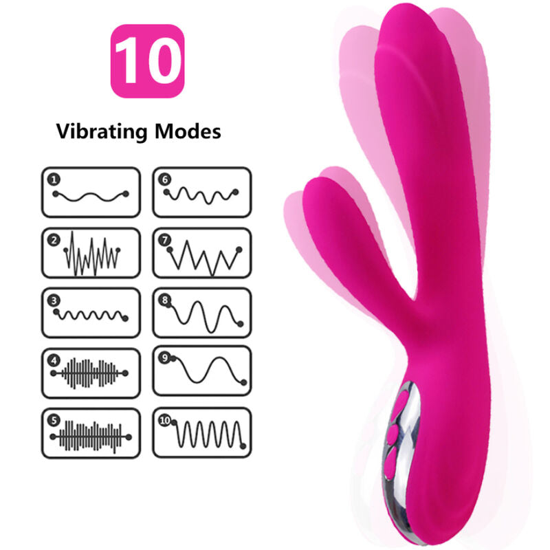 ARMONY - FLEXIBELE VIBRATOR &amp; STIMULATOR MET WARMTE-EFFECT, FUCHSIA