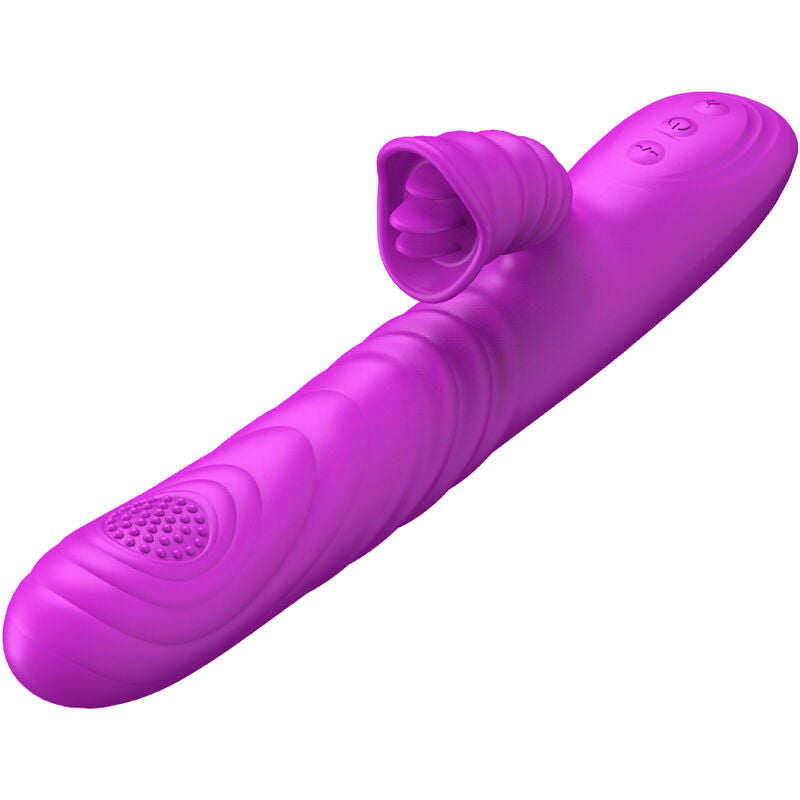 ARMONY - ANGELIA MULTIFUNCTIONELE VIBRATOR MET STIMULERENDE TONG EN VIOLET VERWARMEND EFFECT