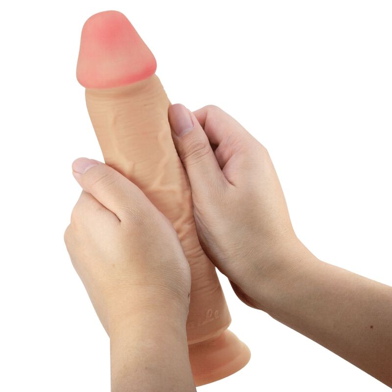 PRETTY LOVE - SLIDING SKIN SERIE REALISTISCHE DILDO MET ZUIGNAP NATUURLIJKE GLIJDENDE HUID 23,4 CM