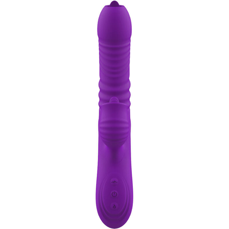 ARMONY - VOLLEDIG GSPOT KONIJNENVIBRATOR MET STIMULERENDE TONG EN VIOLET VERWARMEND EFFECT