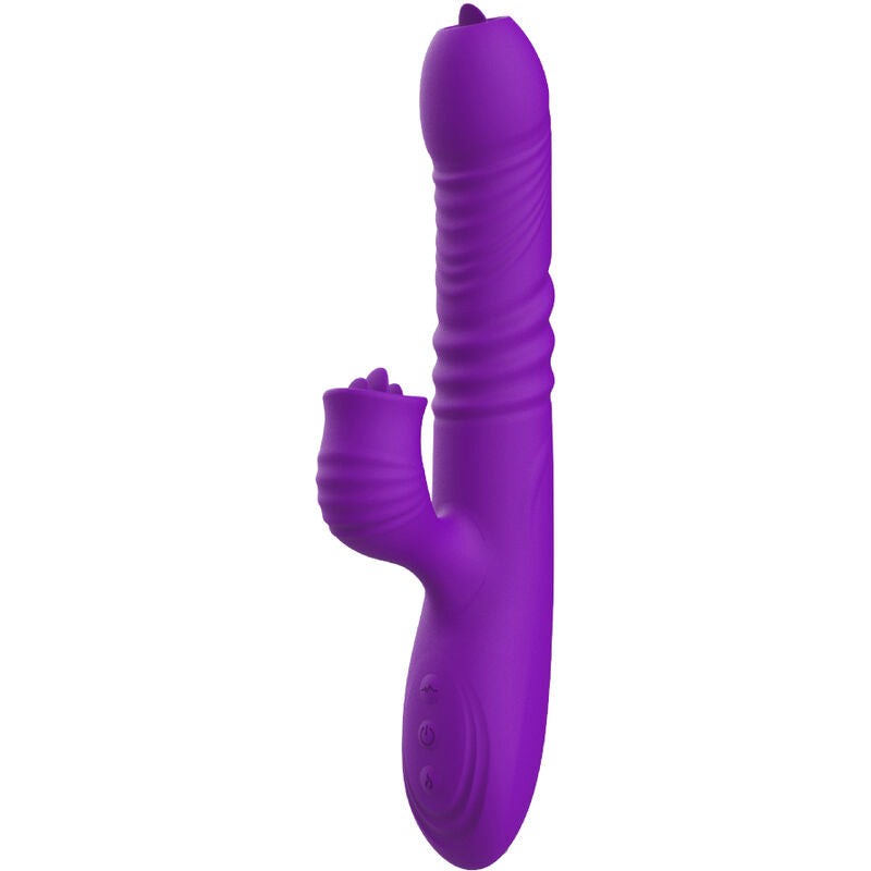 ARMONY - VOLLEDIG GSPOT KONIJNENVIBRATOR MET STIMULERENDE TONG EN VIOLET VERWARMEND EFFECT
