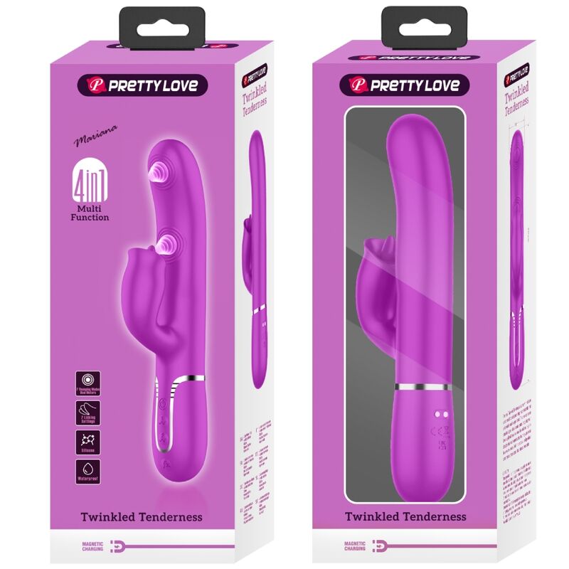 PRETTY LOVE - KONIJNENVIBRATOR MET FUCHSIA LIKKEN