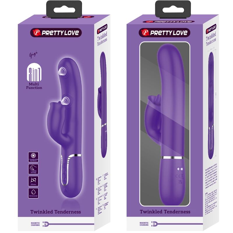 PRETTY LOVE - KONIJNENVIBRATOR MET PAARSE LIK
