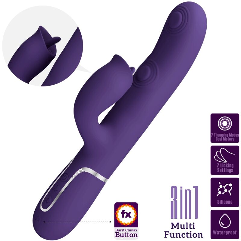 PRETTY LOVE - KONIJNENVIBRATOR MET PAARSE LIK