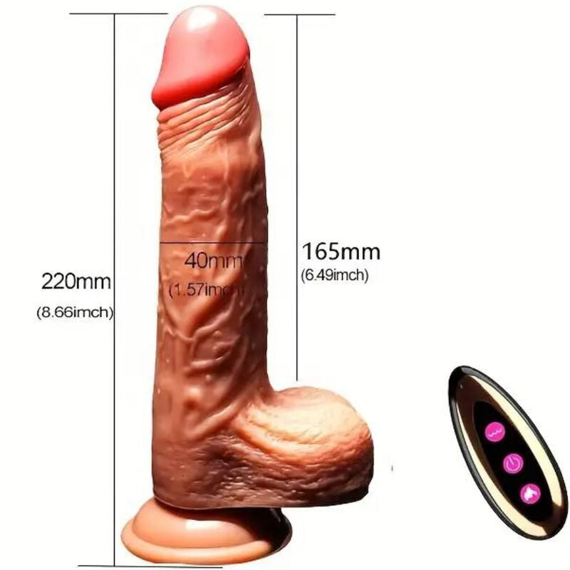 ARMONY - REALISTISCHE DILDO VIBRATOR &amp; STOOTAFSTANDSBEDIENING 22,5 CM