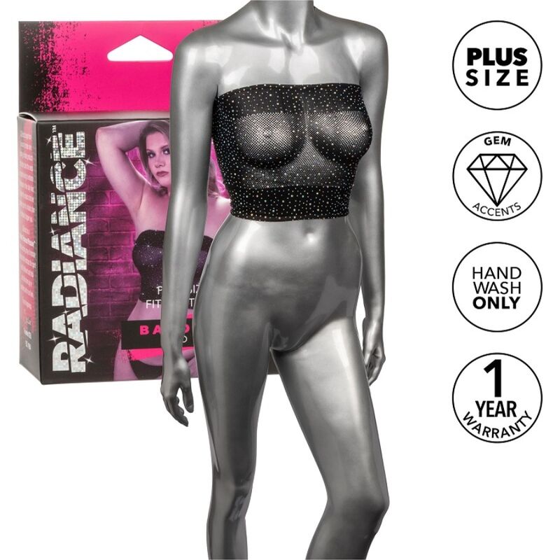 CALEXOTICS - RADIANCE TOP BANDEAU MET STRASS PLUS SIZE