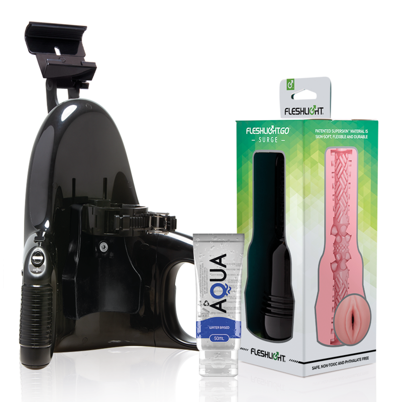 FLESHLIGHT - GO PINK LADY SURGE VAGINA + UNIVERSAL LANCERING + AQUA QUALITY GLIJMIDDEL 50 ML