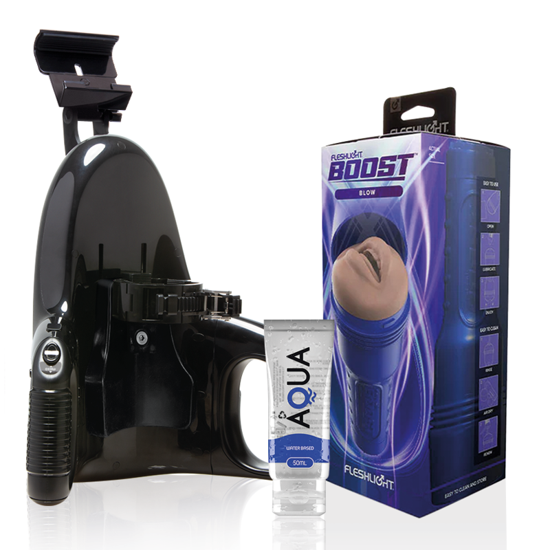 FLESHLIGHT - BLOW LM FLESH RP + UNIVERSAL LANCERING + AQUA KWALITEIT GLIJMIDDEL 50 ML
