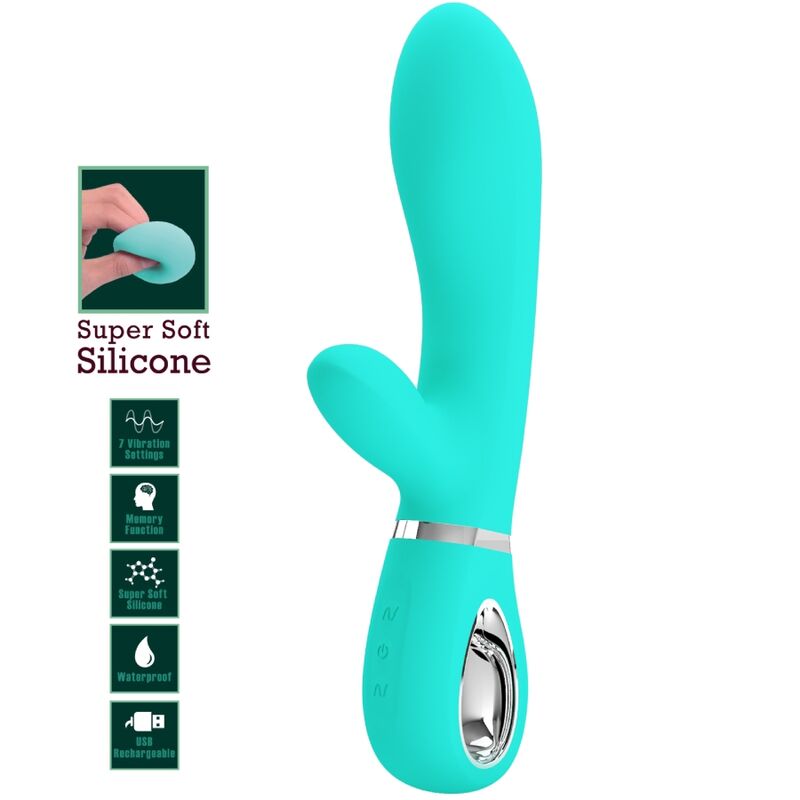 PRETTY LOVE - THOMAS MULTIFUNCTIONELE G-SPOT VIBRATOR AQUA GREEN