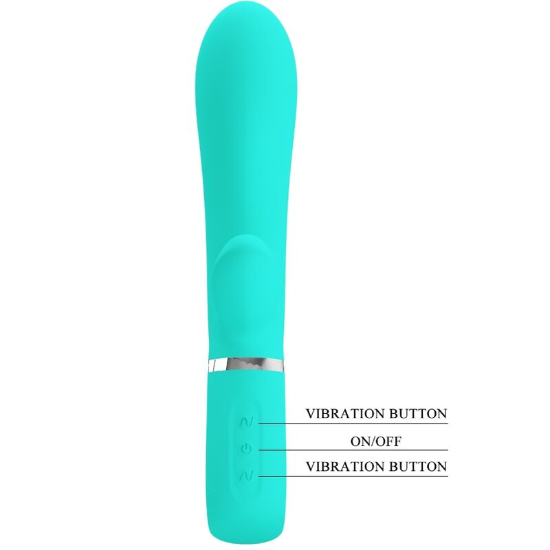 PRETTY LOVE - THOMAS MULTIFUNCTIONELE G-SPOT VIBRATOR AQUA GREEN