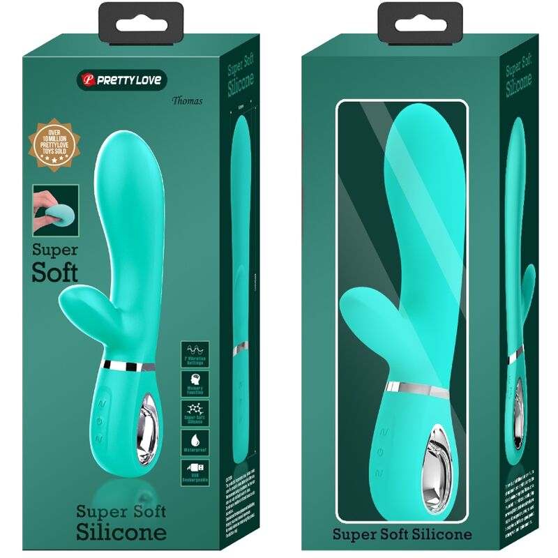 PRETTY LOVE - THOMAS MULTIFUNCTIONELE G-SPOT VIBRATOR AQUA GREEN