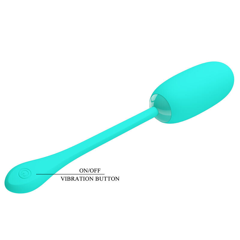 PRETTY LOVE - JULIUS WATERDICHT &amp; OPLAADBAAR VIBREREND EI AQUA GREEN