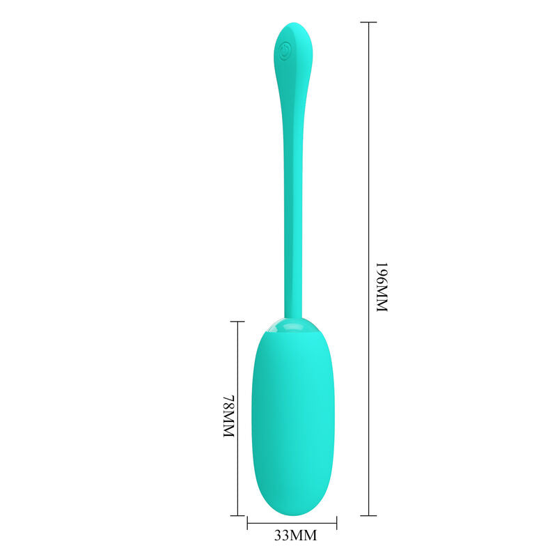 PRETTY LOVE - JULIUS WATERDICHT &amp; OPLAADBAAR VIBREREND EI AQUA GREEN