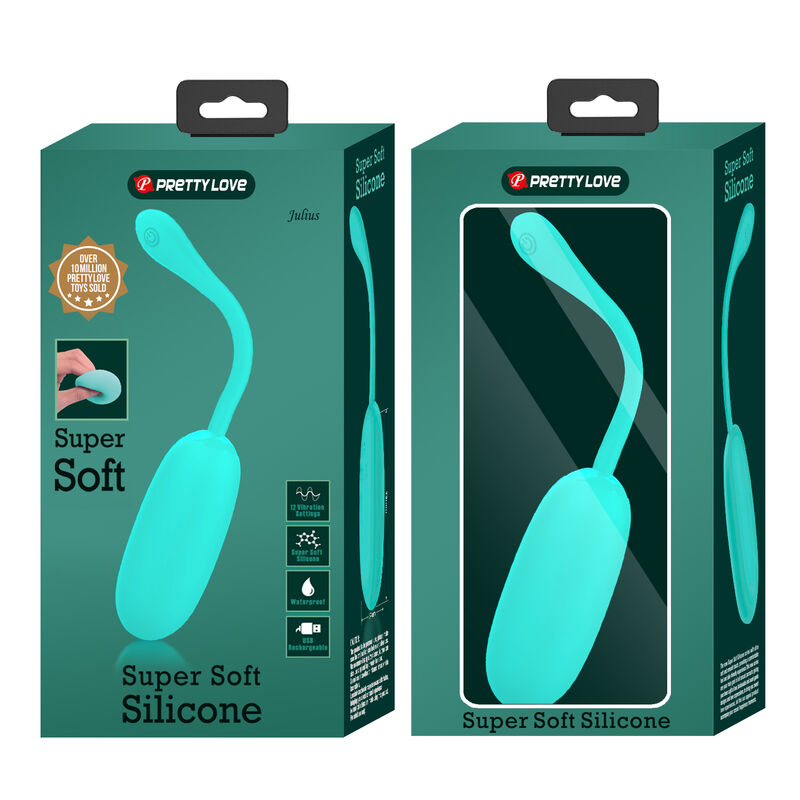 PRETTY LOVE - JULIUS WATERDICHT &amp; OPLAADBAAR VIBREREND EI AQUA GREEN