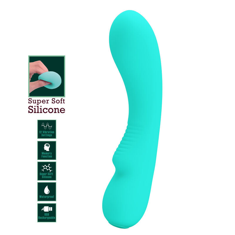 PRETTY LOVE - PRESCOTT OPLAADBARE VIBRATOR AQUA GREEN