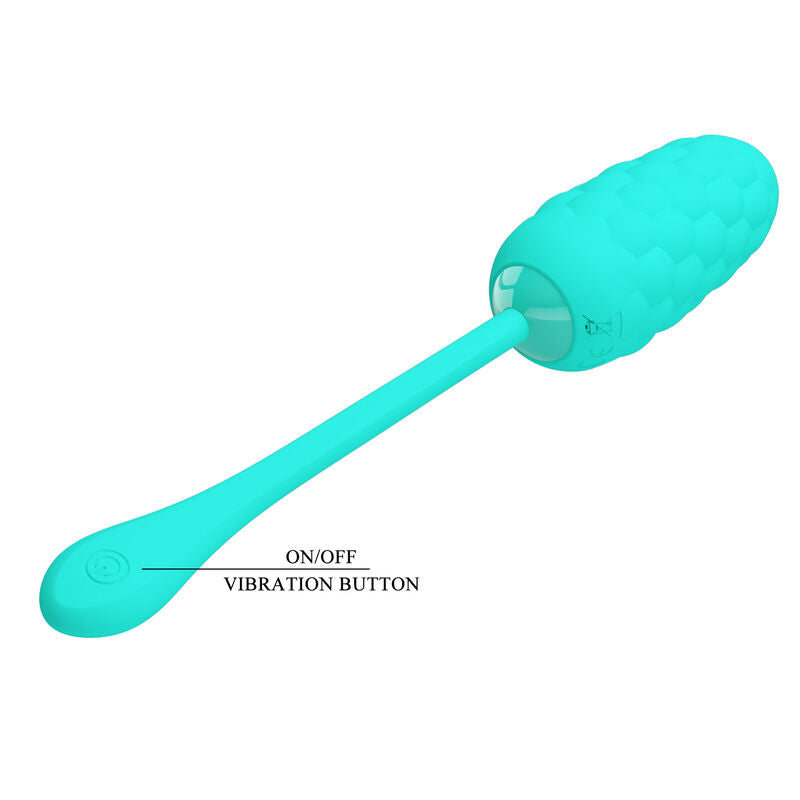 PRETTY LOVE - OPLAADBAAR MARINE GETEXTUREERD VIBREREND EI, AQUA GROEN