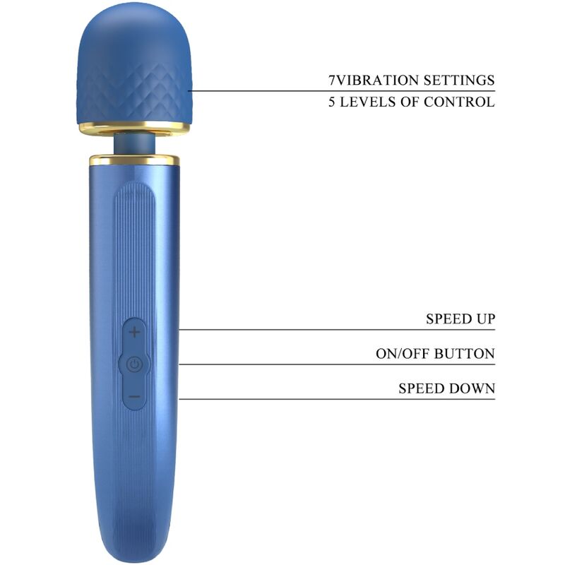 PRETTY LOVE - 7-MODI VIBRATIE MASSAGER BLAUW