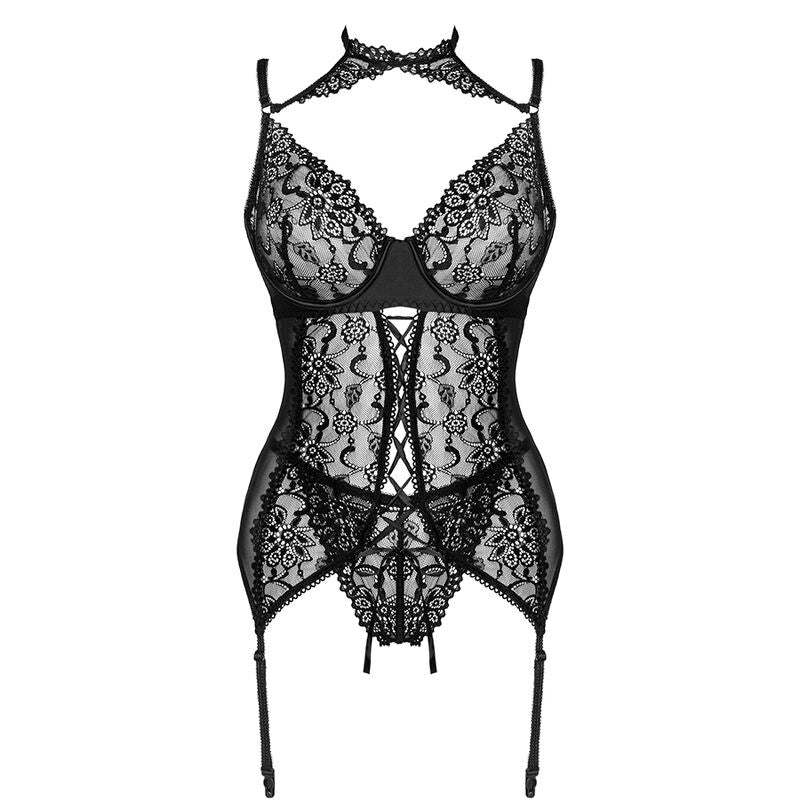 LIVCO CORSETTI FASHION - GIELLANDRA FOR THE SENSES COLLECTION CORSET + PANTY BLACK S/M