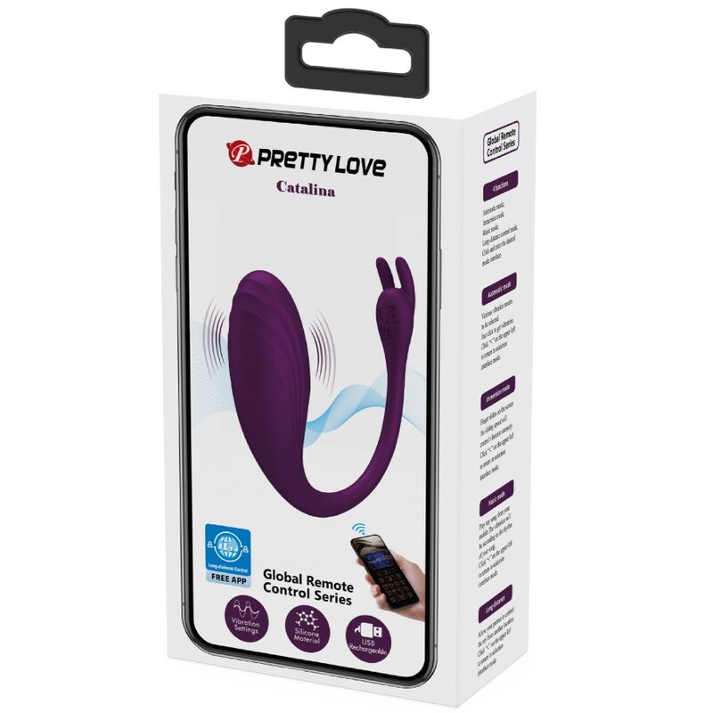 PRETTY LOVE - CATALINA VIBRATOR APP AFSTANDSBEDIENING LILAC