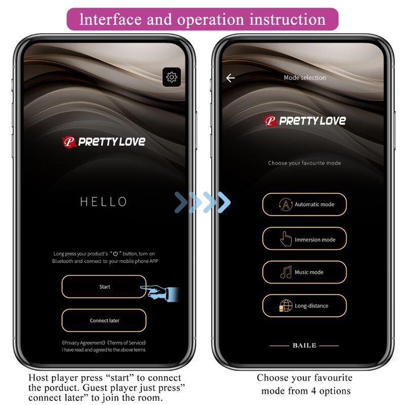 PRETTY LOVE - CATALINA VIBRATOR APP AFSTANDSBEDIENING LILAC