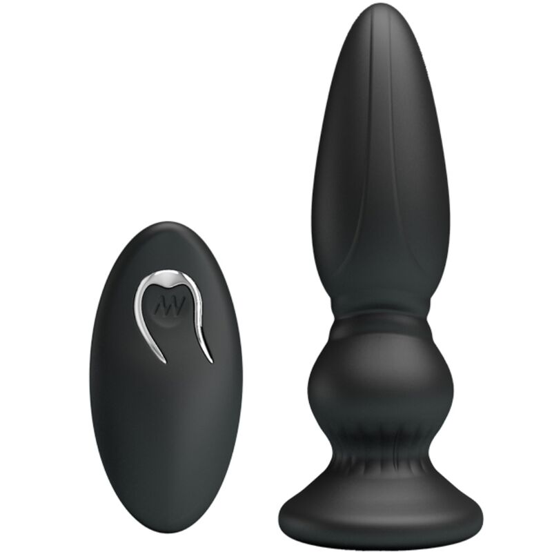 MR PLAY - KRACHTIGE VIBRATOR MET AFSTANDSBEDIENING, ANALE PLUG, ZWART