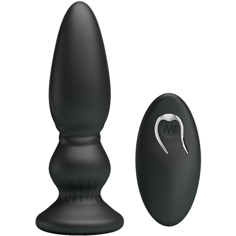MR PLAY - KRACHTIGE VIBRATOR MET AFSTANDSBEDIENING, ANALE PLUG, ZWART