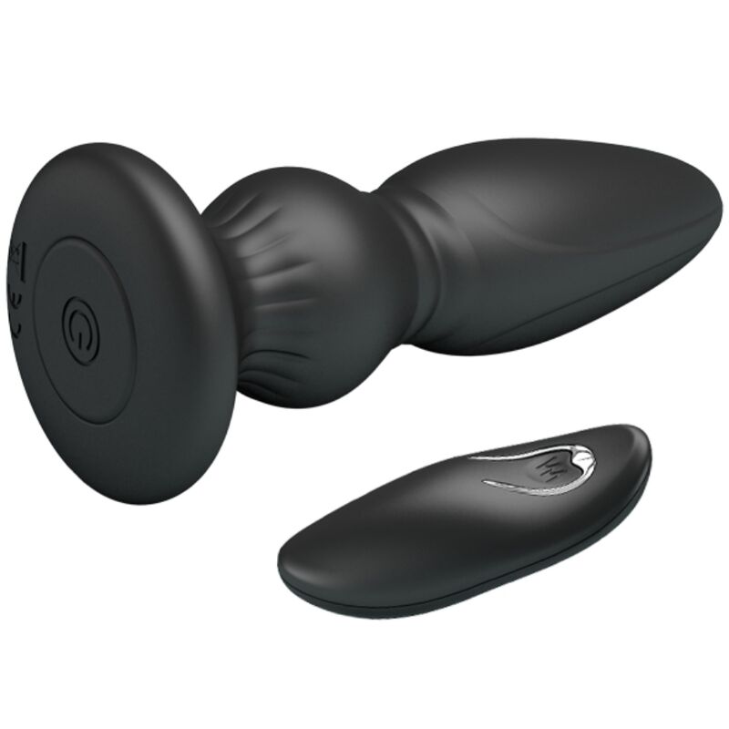 MR PLAY - KRACHTIGE VIBRATOR MET AFSTANDSBEDIENING, ANALE PLUG, ZWART