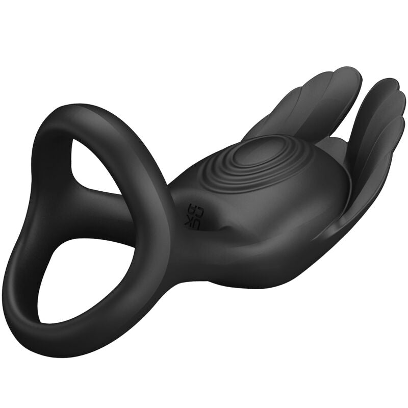 PRETTY LOVE - SILAS VIBRATIERING 7 VIBRATIES SILICONEN ZWART