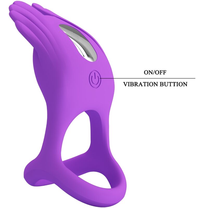 PRETTY LOVE - SILAS VIBRATIERING 7 VIBRATIES SILICONEN LILAC