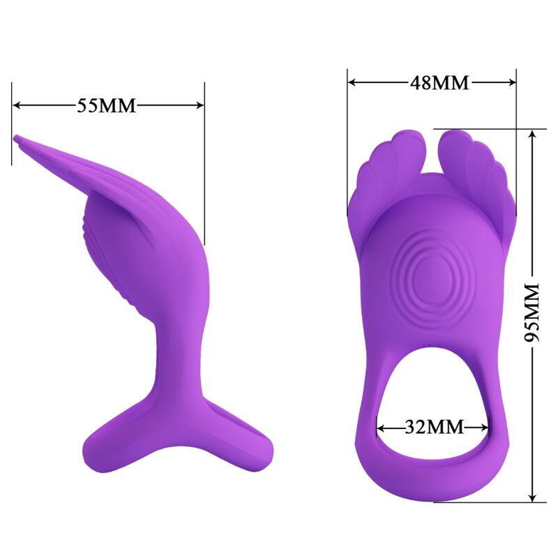 PRETTY LOVE - SILAS VIBRATIERING 7 VIBRATIES SILICONEN LILAC