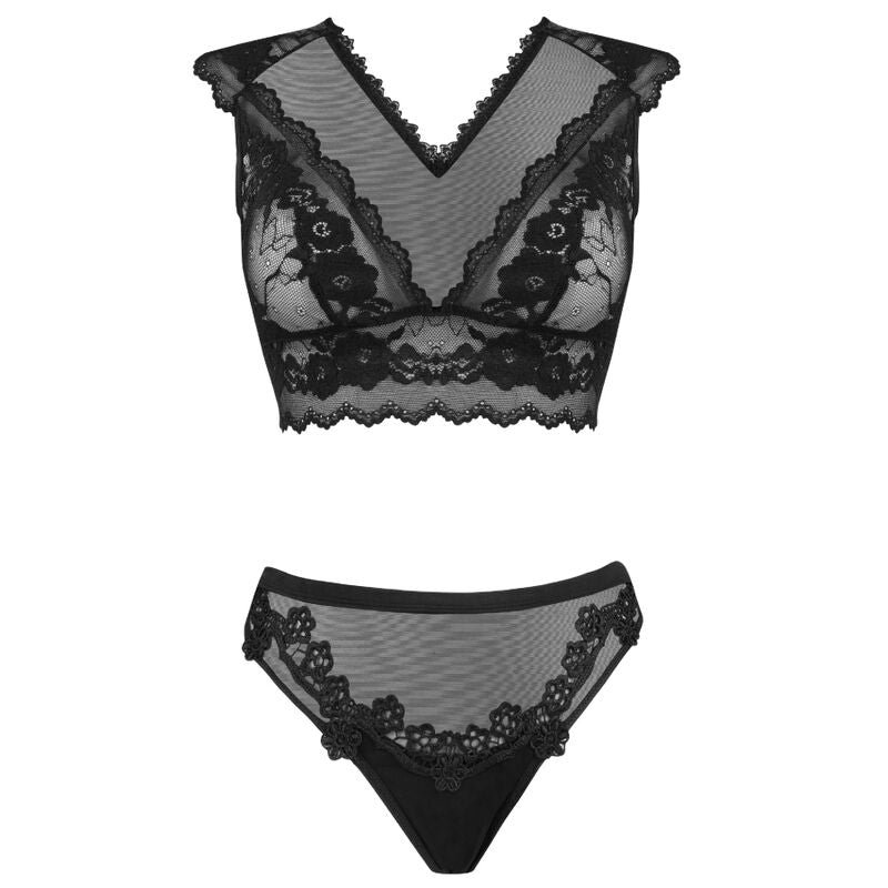 LIVCO CORSETTI FASHION - TIMOSAN LC 90631 BH + PANTY ZWART L/XL