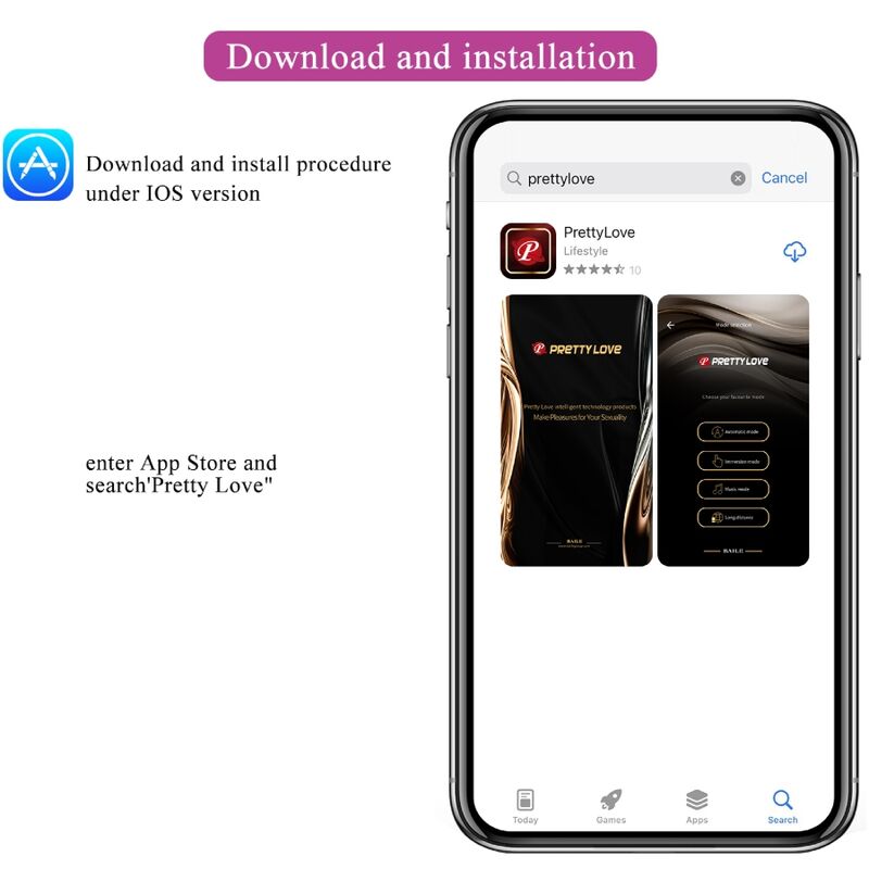 PRETTY LOVE - AUGUST DOUBLE PLEASURE VIBRATOR APP AFSTANDSBEDIENING
