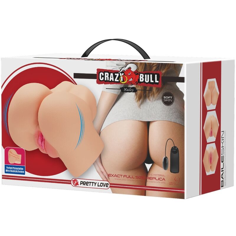 CRAZY BULL - REALISTISCHE VAGINA EN ANUS VIBRATOR HAILEY